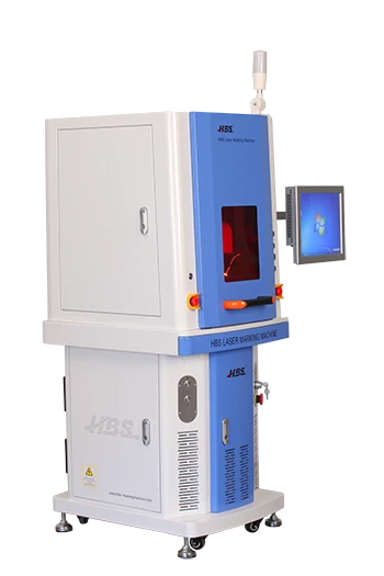 30W Hood Design Fiber Laser Marking Machine With Focus Finder & Motorized Z-Axis factory